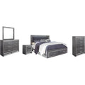  Signature Design by Ashley Lodanna B214B25 7 pc King Panel Storage Bedroom Set IMAGE 1