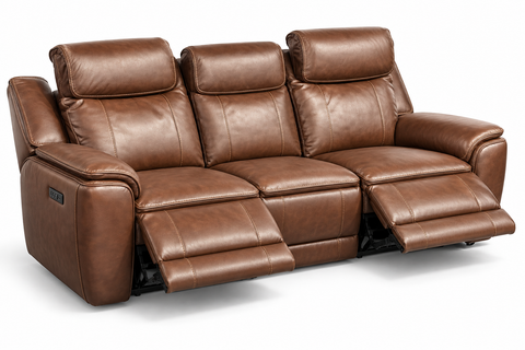 Tuscany Dual Power Reclining Sofa with Power Headrests
