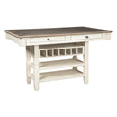  Signature Design by Ashley Bolanburg Counter Height Dining Table with Pedestal Base D647-32 IMAGE 2