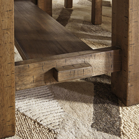  Signature Design by Ashley Moriville Counter Height Dining Table with Pedestal Base D631-32 IMAGE 2