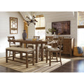  Signature Design by Ashley Moriville Counter Height Dining Table with Pedestal Base D631-32 IMAGE 8