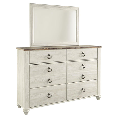  Signature Design by Ashley Willowton 6-Drawer Dresser with Mirror B267-31/B267-36 IMAGE 1