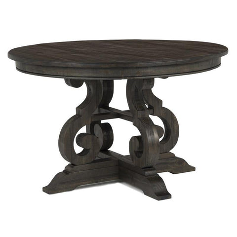  Magnussen Round Bellamy Dining Table with Trestle Base D2491-22B/D2491-22T IMAGE 1