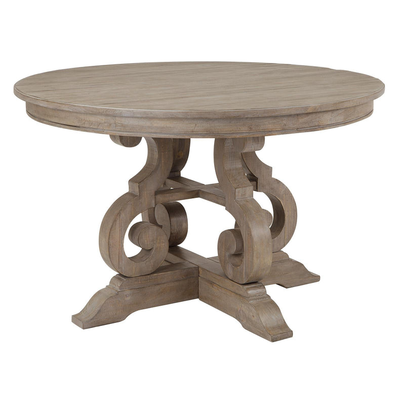 Magnussen Round Tinley Park Dining Table with Pedestal Base D4646-22B/D4646-22T IMAGE 1