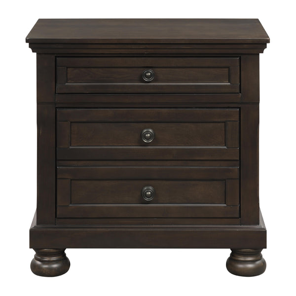 Mazin Furniture Begonia 3-Drawer Nightstand 1718GY-4 IMAGE 1