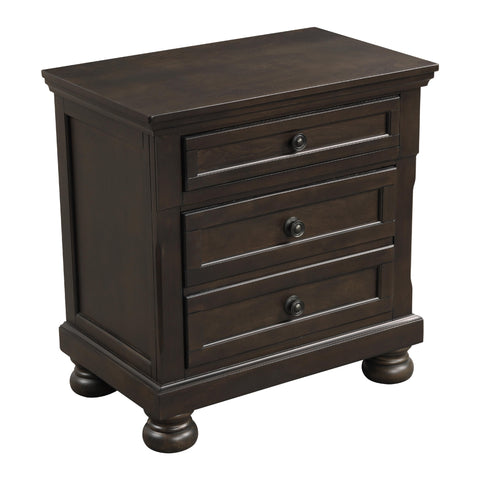  Mazin Furniture Begonia 3-Drawer Nightstand 1718GY-4 IMAGE 2