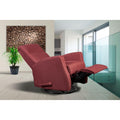  Mazin Furniture Manual Swivel Glider Fabric Recliner 9807RED IMAGE 3