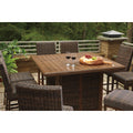  Signature Design by Ashley Paradise Trail P750-665 Square Bar Table with Fire Pit IMAGE 10