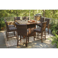  Signature Design by Ashley Paradise Trail P750-665 Square Bar Table with Fire Pit IMAGE 17