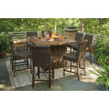  Signature Design by Ashley Paradise Trail P750-665 Square Bar Table with Fire Pit IMAGE 18