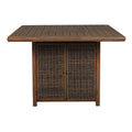  Signature Design by Ashley Paradise Trail P750-665 Square Bar Table with Fire Pit IMAGE 3