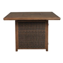  Signature Design by Ashley Paradise Trail P750-665 Square Bar Table with Fire Pit IMAGE 4