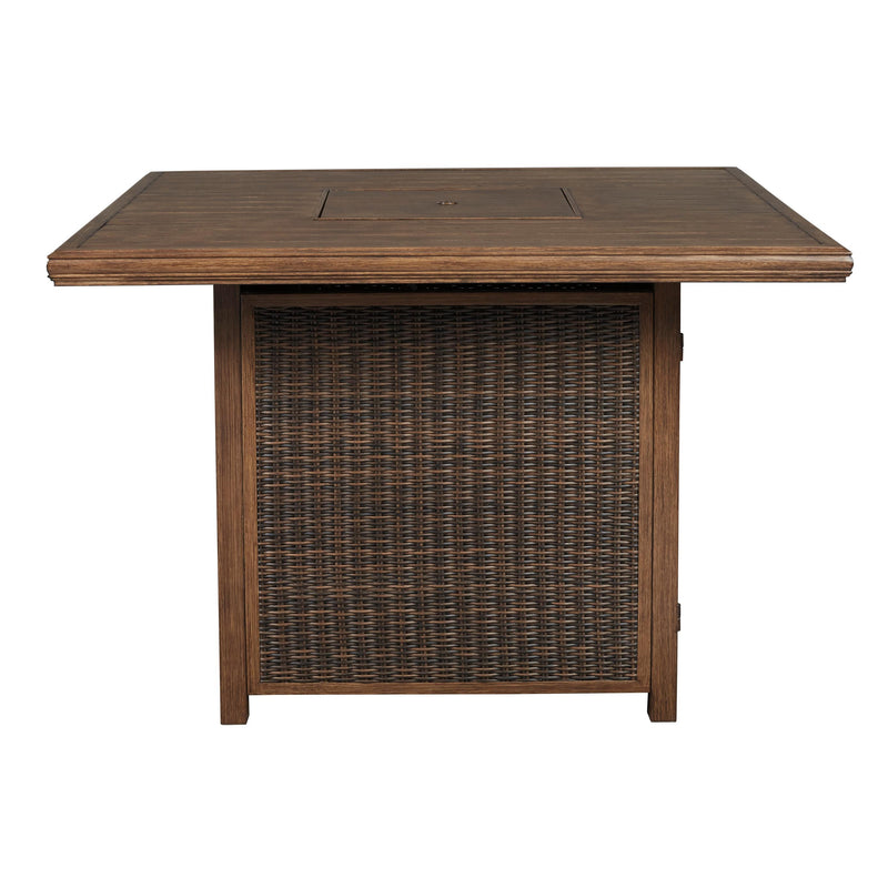  Signature Design by Ashley Paradise Trail P750-665 Square Bar Table with Fire Pit IMAGE 4