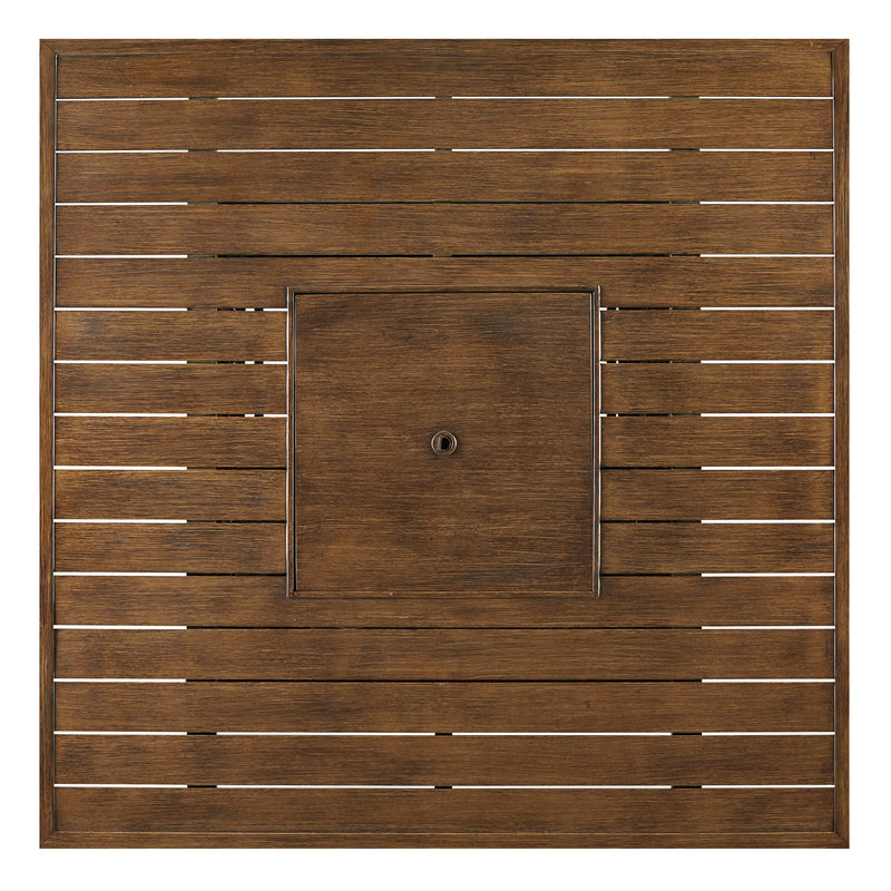  Signature Design by Ashley Paradise Trail P750-665 Square Bar Table with Fire Pit IMAGE 5