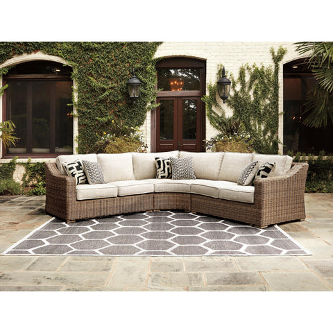  Signature Design by Ashley Beachcroft P791P6 3 pc Outdoor Seating Set IMAGE 2