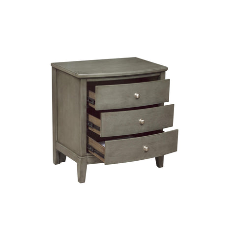  Mazin Furniture Cotterill 3-Drawer Nightstand 1730GY-4 IMAGE 4