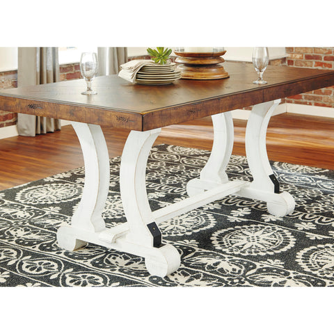  Signature Design by Ashley Valebeck Dining Table with Trestle Base D546-35 IMAGE 3