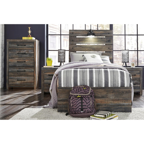  Signature Design by Ashley Drystan B211B8 Twin Panel Bed with 2 Storage Drawers IMAGE 6