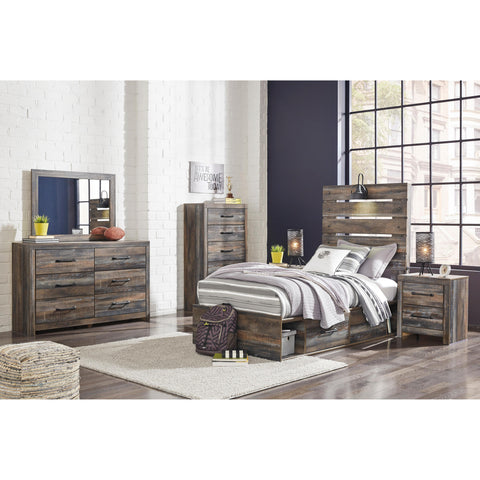  Signature Design by Ashley Drystan B211B8 Twin Panel Bed with 2 Storage Drawers IMAGE 8