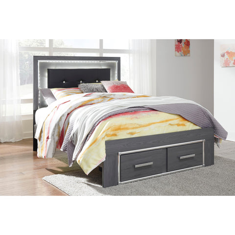  Signature Design by Ashley Lodanna B214B5 Full Panel Bed with 2 Storage Drawers IMAGE 2