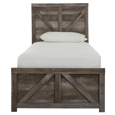  Signature Design by Ashley Wynnlow B440B16 Twin Crossbuck Panel Bed IMAGE 2