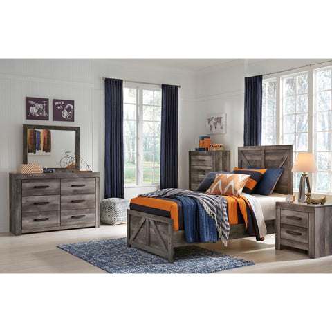  Signature Design by Ashley Wynnlow B440B16 Twin Crossbuck Panel Bed IMAGE 8