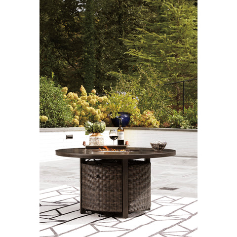 Signature Design by Ashley Paradise Trail P750-776 Round Fire Pit Table IMAGE 8