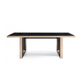  Furniture Line Modern Cartier Dining Table with Glass Top Modern Cartier Dining Table - Black/Rosegold IMAGE 1