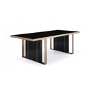 Furniture Line Modern Cartier Dining Table with Glass Top Modern Cartier Dining Table - Black/Rosegold IMAGE 2