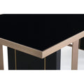  Furniture Line Modern Cartier Dining Table with Glass Top Modern Cartier Dining Table - Black/Rosegold IMAGE 4