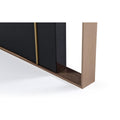  Furniture Line Modern Cartier Dining Table with Glass Top Modern Cartier Dining Table - Black/Rosegold IMAGE 5