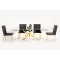  Furniture Line Italia Legend Dining Table with Glass Top and Pedestal Base Italia Legend Dining Table - Glass/Gold IMAGE 12