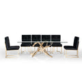  Furniture Line Italia Legend Dining Table with Glass Top and Pedestal Base Italia Legend Dining Table - Glass/Gold IMAGE 8