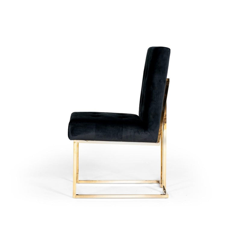 Furniture Line Italia Legend Dining Chair Italia Legend Dining Chair - Black/Gold IMAGE 3