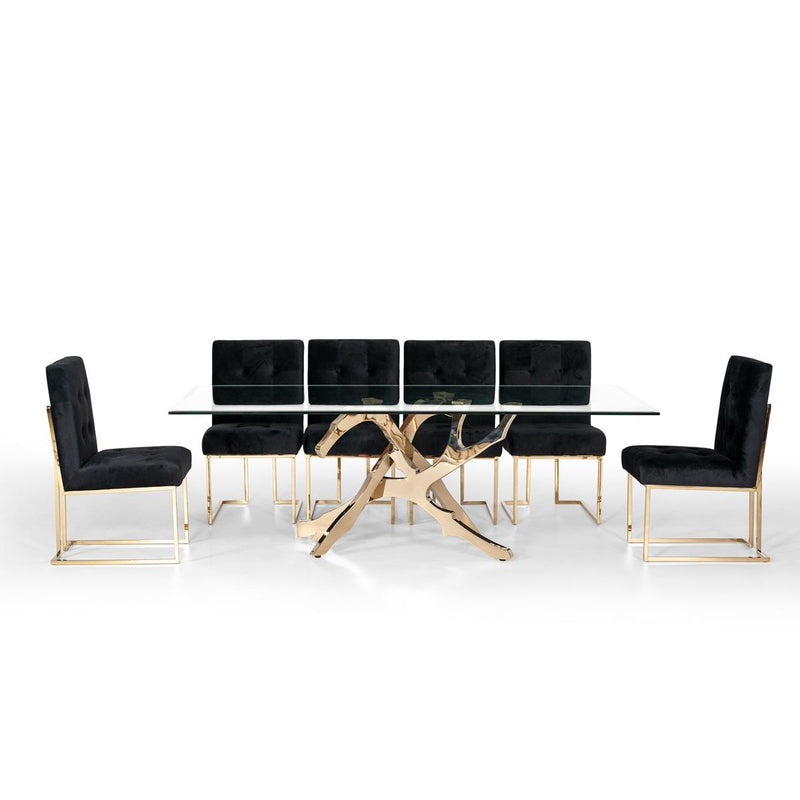 Furniture Line Italia Legend Dining Chair Italia Legend Dining Chair - Black/Gold IMAGE 7