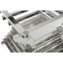 Furniture Line Square Atlantic Sapphire Square Dining Table with Glass Top and Pedestal Base Atlantic Sapphire Square Dining Table - Clear Glass IMAGE 3