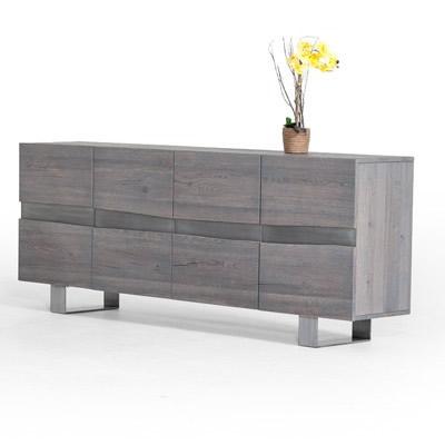  Furniture Line Oak Graphite Buffet Oak Graphite Buffet - Grey IMAGE 1