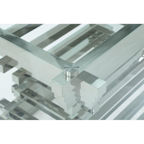  Furniture Line Atlantic Sapphire Rectangle Dining Table with Glass Top and Pedestal Base Atlantic Sapphire Rectangle Dining Table - Clear Glass IMAGE 5