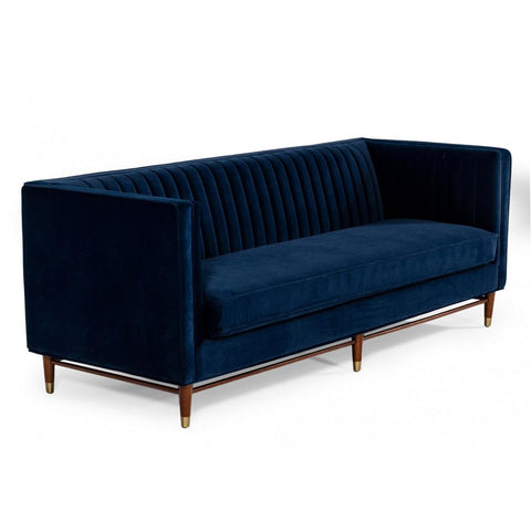  Furniture Line Octane Stationary Fabric Sofa Octane Sofa - Blue IMAGE 2
