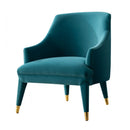 Furniture Line French Aqua Stationary Fabric Chair French Aqua Chair - Blue IMAGE 1