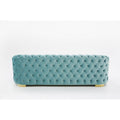  Furniture Line The German Cut Stationary Fabric Sofa Amsterdam Vivid Blue Sofa - Blue IMAGE 3