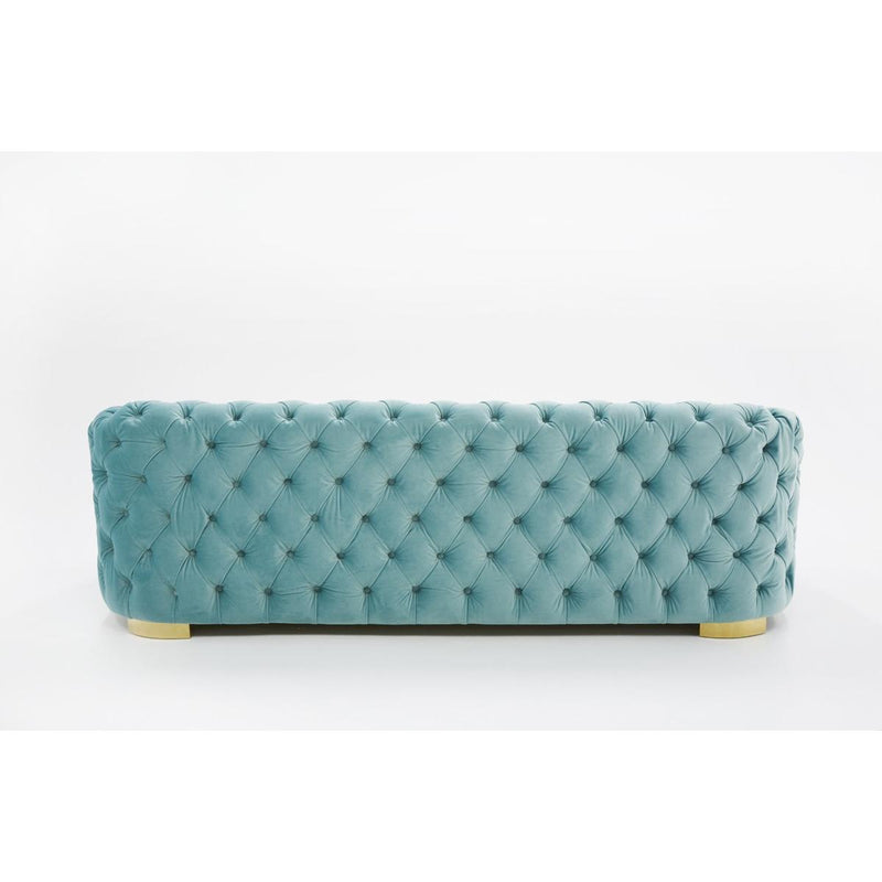 Furniture Line The German Cut Stationary Fabric Sofa Amsterdam Vivid Blue Sofa - Blue IMAGE 3