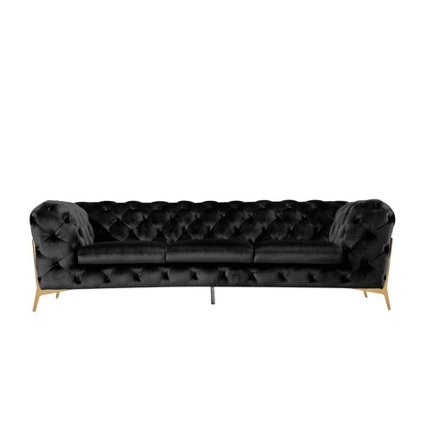  Furniture Line Bianca Stationary Fabric Sofa Bianca Sofa - Black IMAGE 1