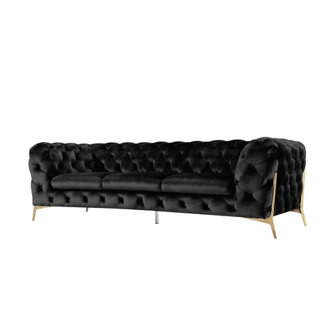  Furniture Line Bianca Stationary Fabric Sofa Bianca Sofa - Black IMAGE 2