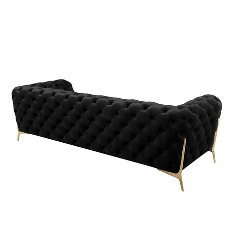  Furniture Line Bianca Stationary Fabric Sofa Bianca Sofa - Black IMAGE 3