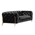  Furniture Line Bianca Stationary Fabric Loveseat Bianca Loveseat - Black IMAGE 1