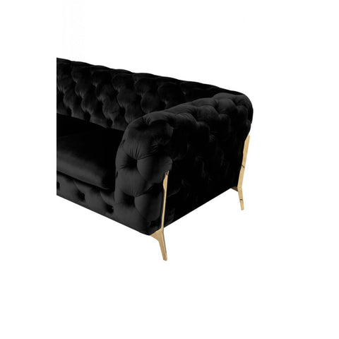  Furniture Line Bianca Stationary Fabric Loveseat Bianca Loveseat - Black IMAGE 3