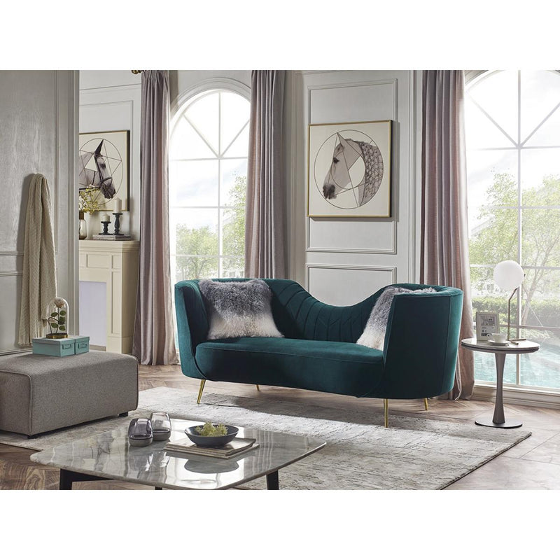 Furniture Line Venice Jewel Stationary Fabric Sofa Venice Jewel Sofa - Green IMAGE 4