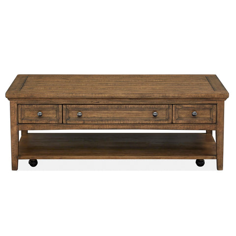  Magnussen Bay Creek T4398-43 Rectangular Cocktail Table with Casters IMAGE 2