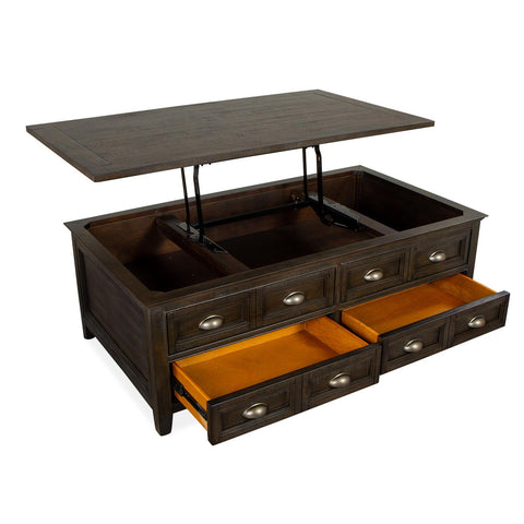  Magnussen Westley Falls T4399-50 Lift Top Storage Cocktail Table with Casters IMAGE 2